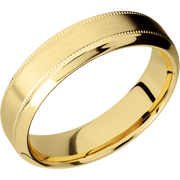 14K Yellow Gold + Satin , Polish Finish