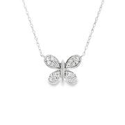 Diamond Pave Butterfly Pendant