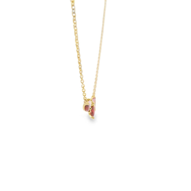 Ruby and Pink Sapphire Scatter Bar Pendant