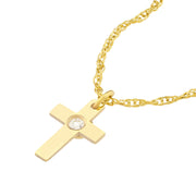 Mini Diamond Cross Necklace