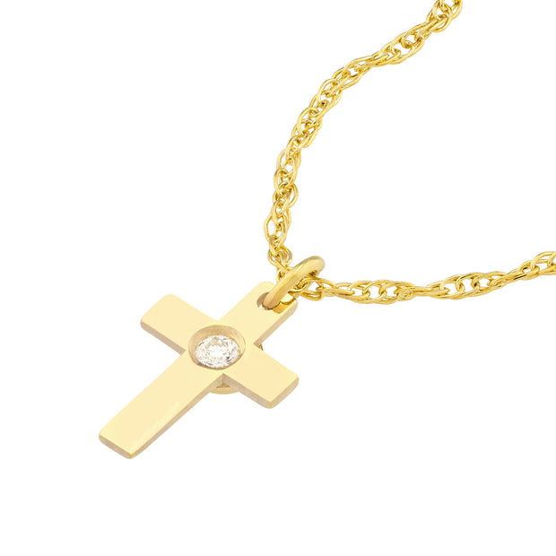 Mini Diamond Cross Necklace