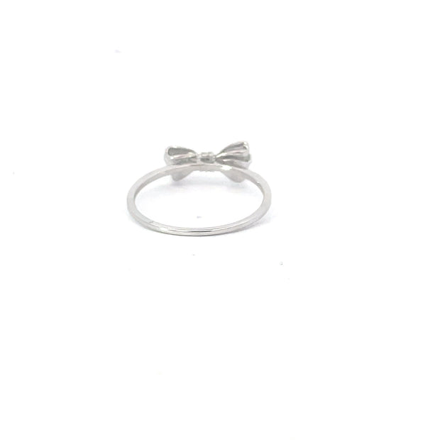 White Gold Diamond Bow Ring