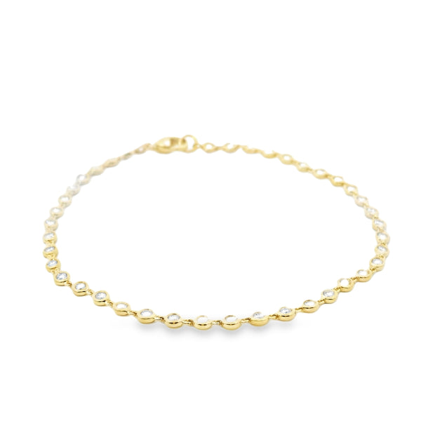 1 Carat Diamond Bezel Tennis Bracelet