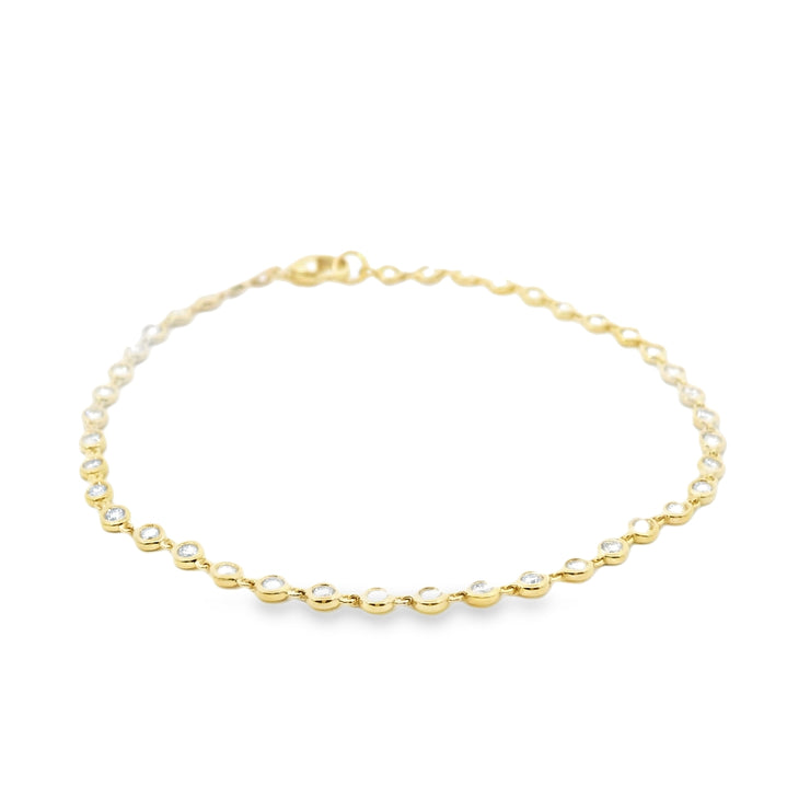 1 Carat Diamond Bezel Tennis Bracelet