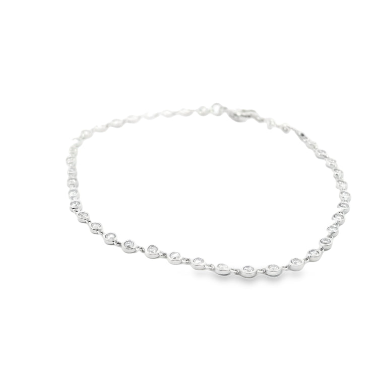 1 Carat Diamond Bezel Tennis Bracelet