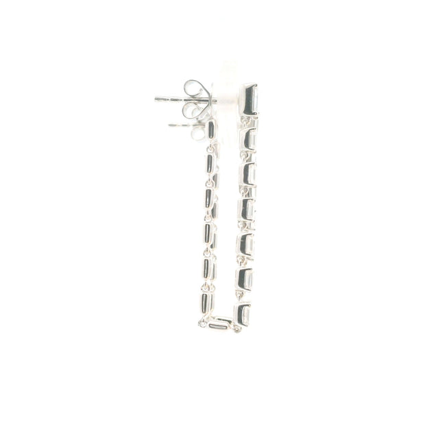 Diamond Line Drop Earrings