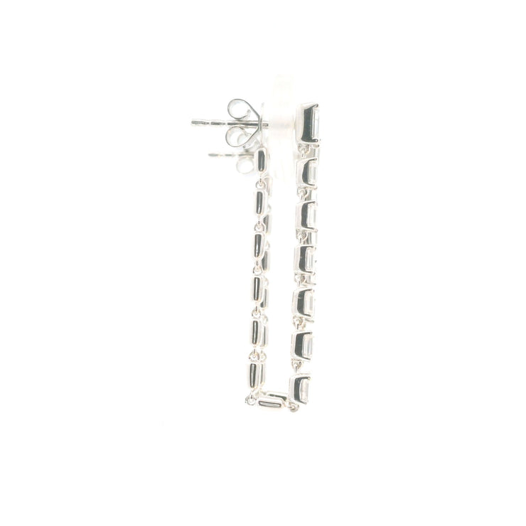 Diamond Line Drop Earrings