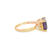 Amethyst and Diamond Ring