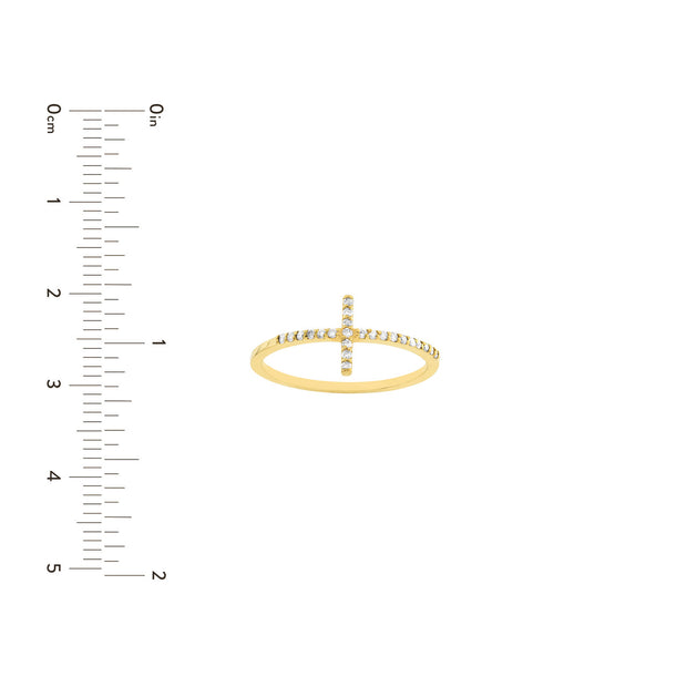 Horizontal Diamond Cross Ring