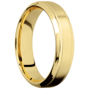 14K Yellow Gold + Satin , Polish Finish