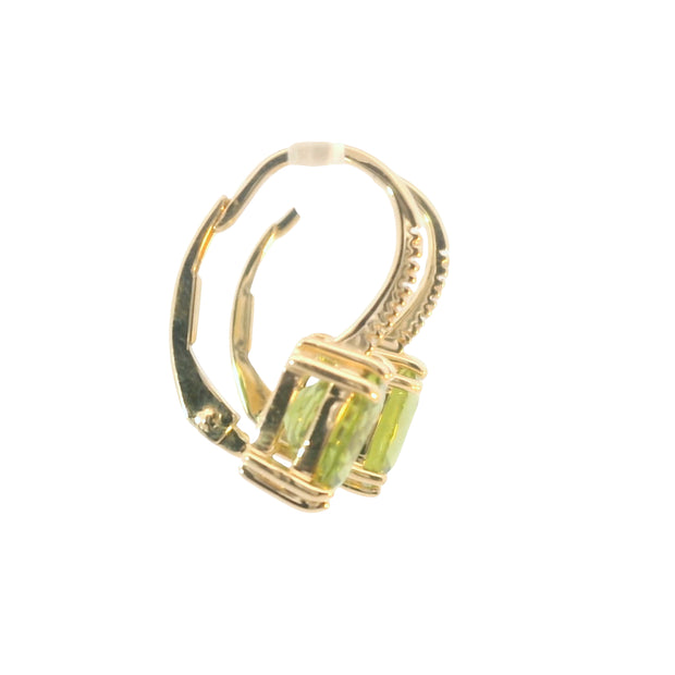 Drop Earrings with Peridot and Diamonds
