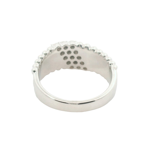 Beaded Band Diamond Ring