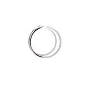 18 Karat White Gold Diamond Hoops