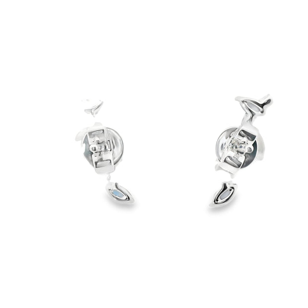 Blue and Green Sapphire and Diamond Climbers