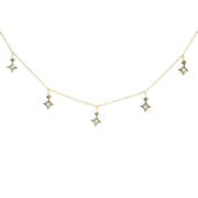 Princess Diamond Station Necklace
