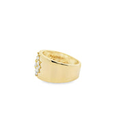 Cigar Band with Starburst Diamond Motif