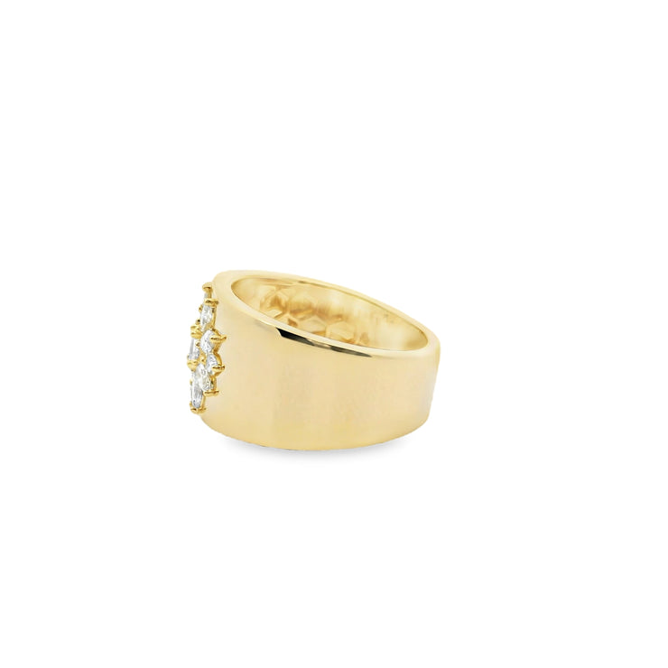 Cigar Band with Starburst Diamond Motif