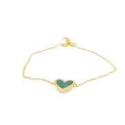 Malachite Heart Bracelet