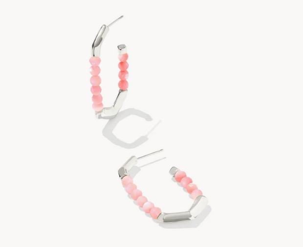 Kendra Scott Silver Tone Sylvia Beaded Hoops