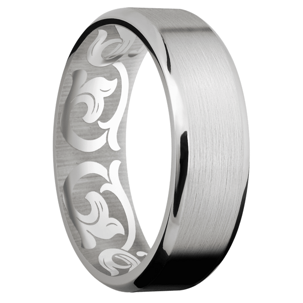 14K White Gold + Satin , Polish Finish