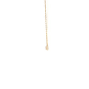 Yellow Gold Diamond Ruby Chain Bar Necklace