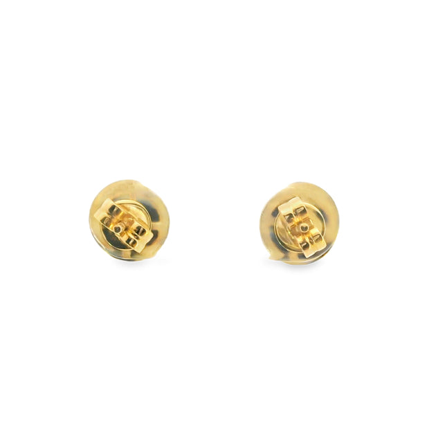 Black Agate and Diamonds Studs