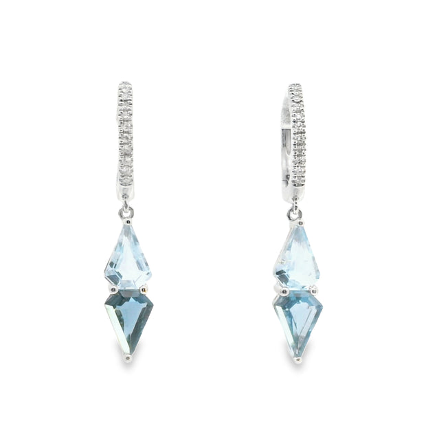 Swiss and London Blue Topaz Earrings