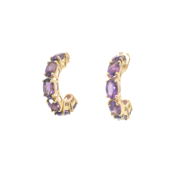 Amethyst Hoops