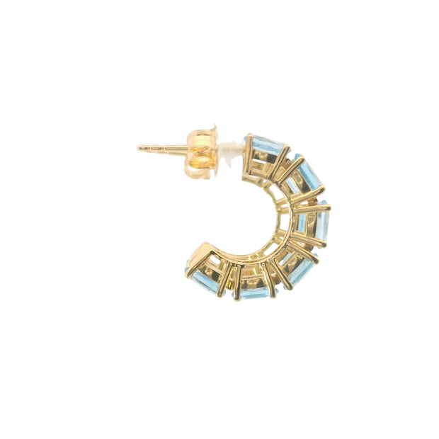 Blue Topaz Hoops