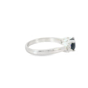 Sapphire and Diamond Three Stone Ring