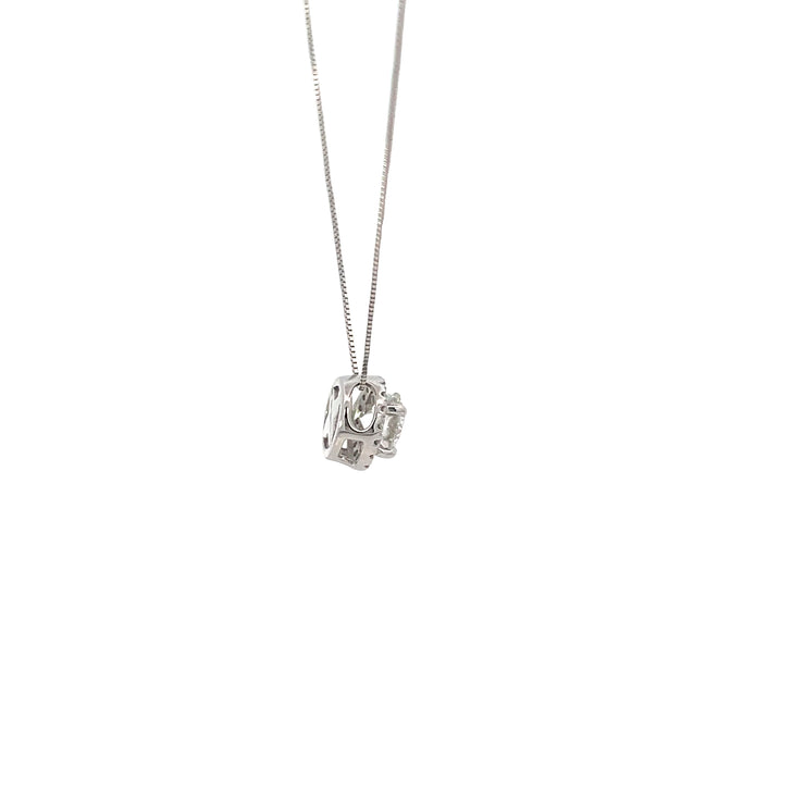 Lab Grown Diamond Halo Necklace