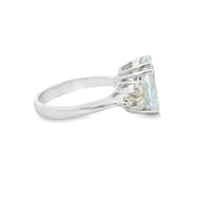 Aquamarine and Diamond Ring