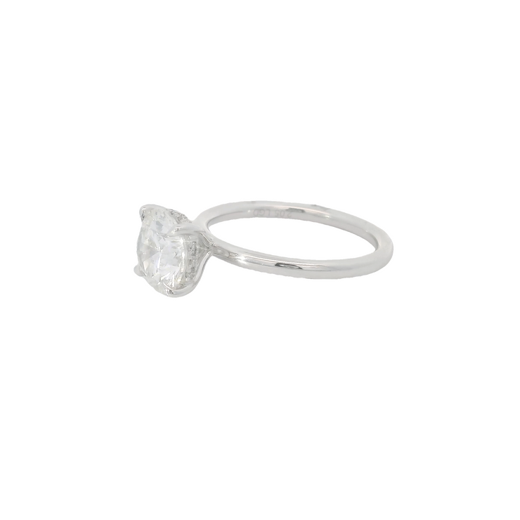 White Gold Lab Grown Engagement Ring