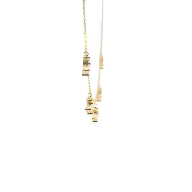 Princess Diamond Station Necklace