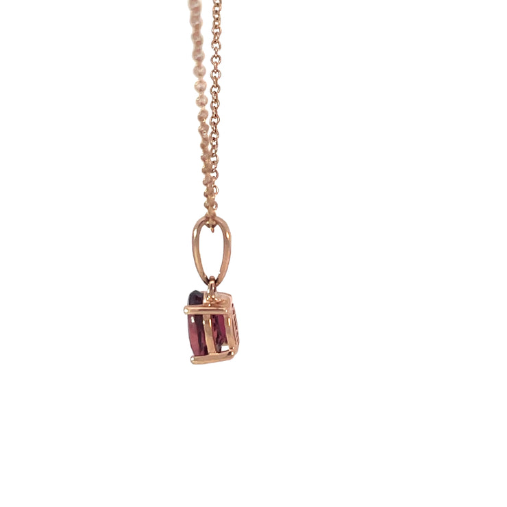 Rose Gold PinkTourmaline Necklace