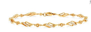 10 Karat Yellow Gold Diamond Open Link Bracelet