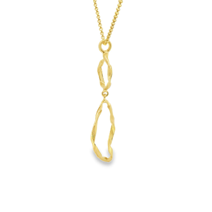 Jorge Revilla Yellow Gold Double Twist Ring Pendant