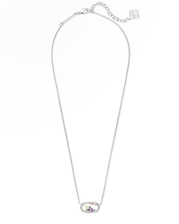 Kendra Scott White Dichroic Glass Elisa Necklace