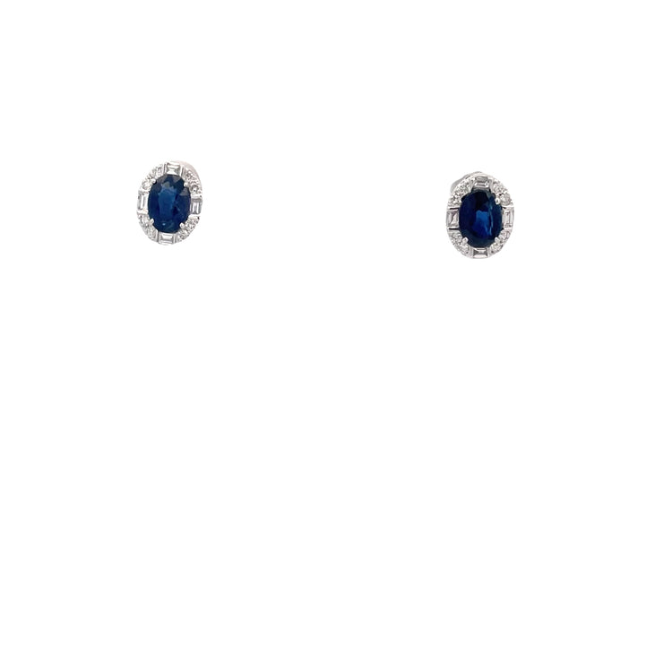 Sapphires and Diamonds Studs