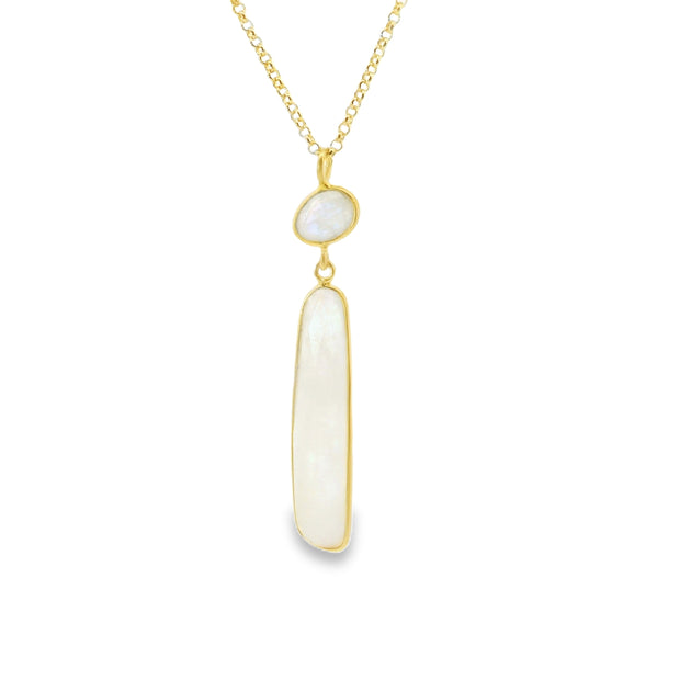 Vermeil Rainbow Moonstone Pendant