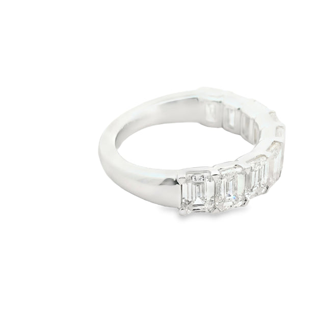 Lab Grown Emerald Cut Diamond Band