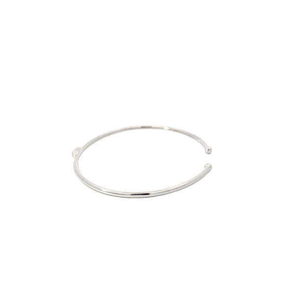 White Modern Electrum Diamond Cuff Bracelet