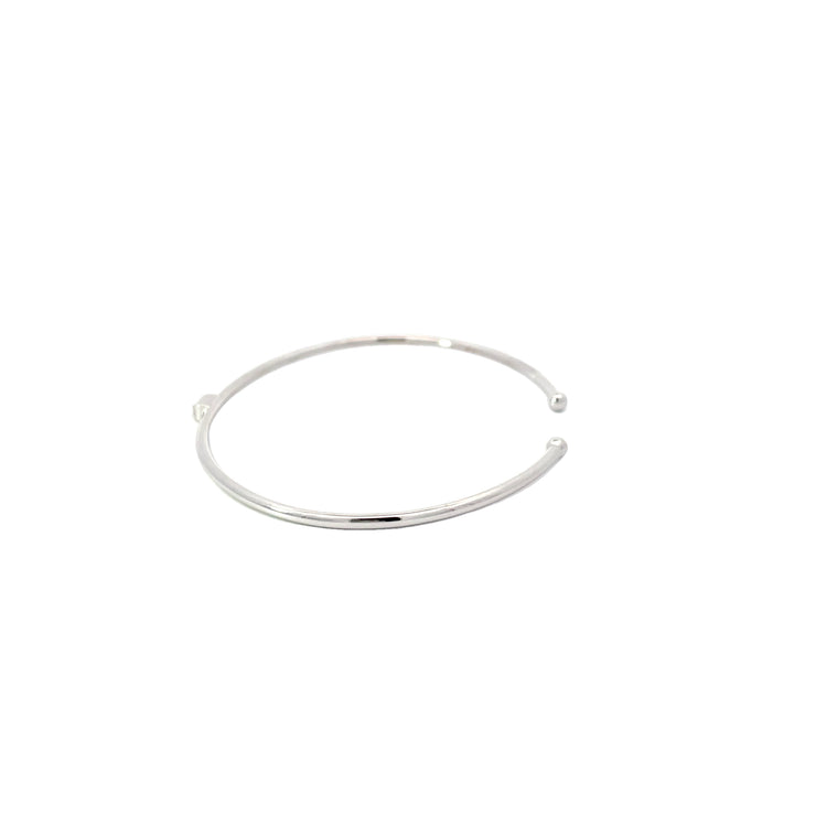 White Modern Electrum Diamond Cuff Bracelet