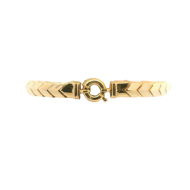 Yellow Gold Arrow Link Bracelet