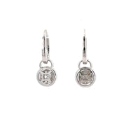 18 Karat White Gold Diamond Drop Earrings