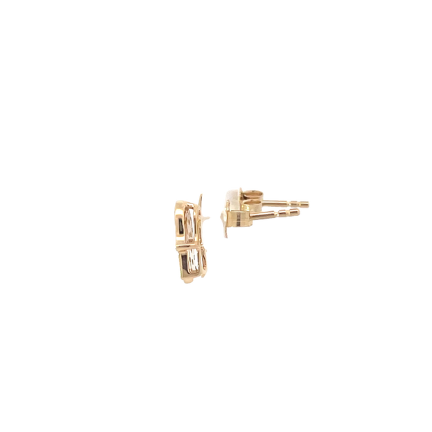 Yellow Gold Diamond Hand Studs
