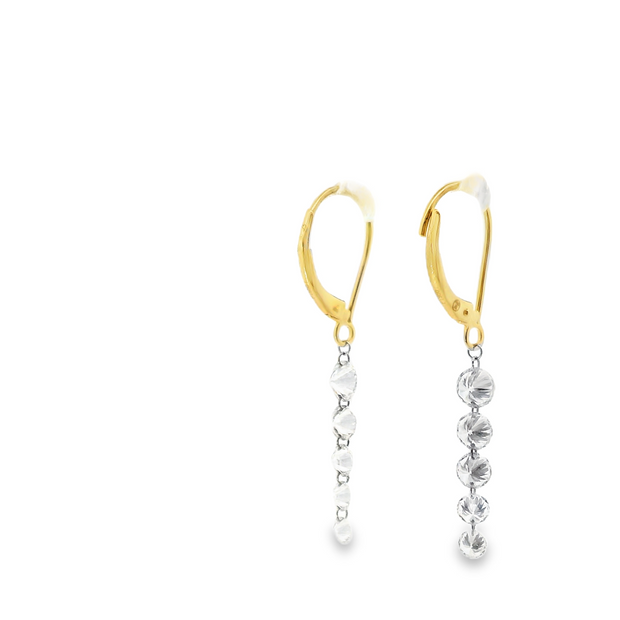 14 Karat Yellow Gold Lab Grown Diamonds Drop Earrings