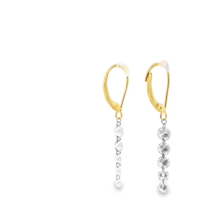 14 Karat Yellow Gold Lab Grown Diamonds Drop Earrings