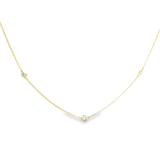 Lab Grown Diamond Station Necklace