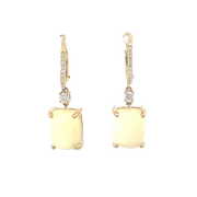 Diamond Opal Drop Earrings